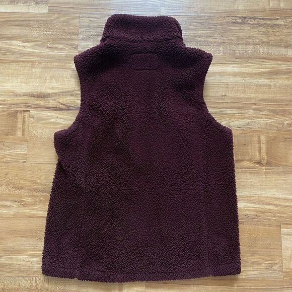 SAGE COLLECTIVE S Women’s Sherpa Fleece Sleeveless Vest Burgundy Hiking Outdoor - Picture 4 of 16